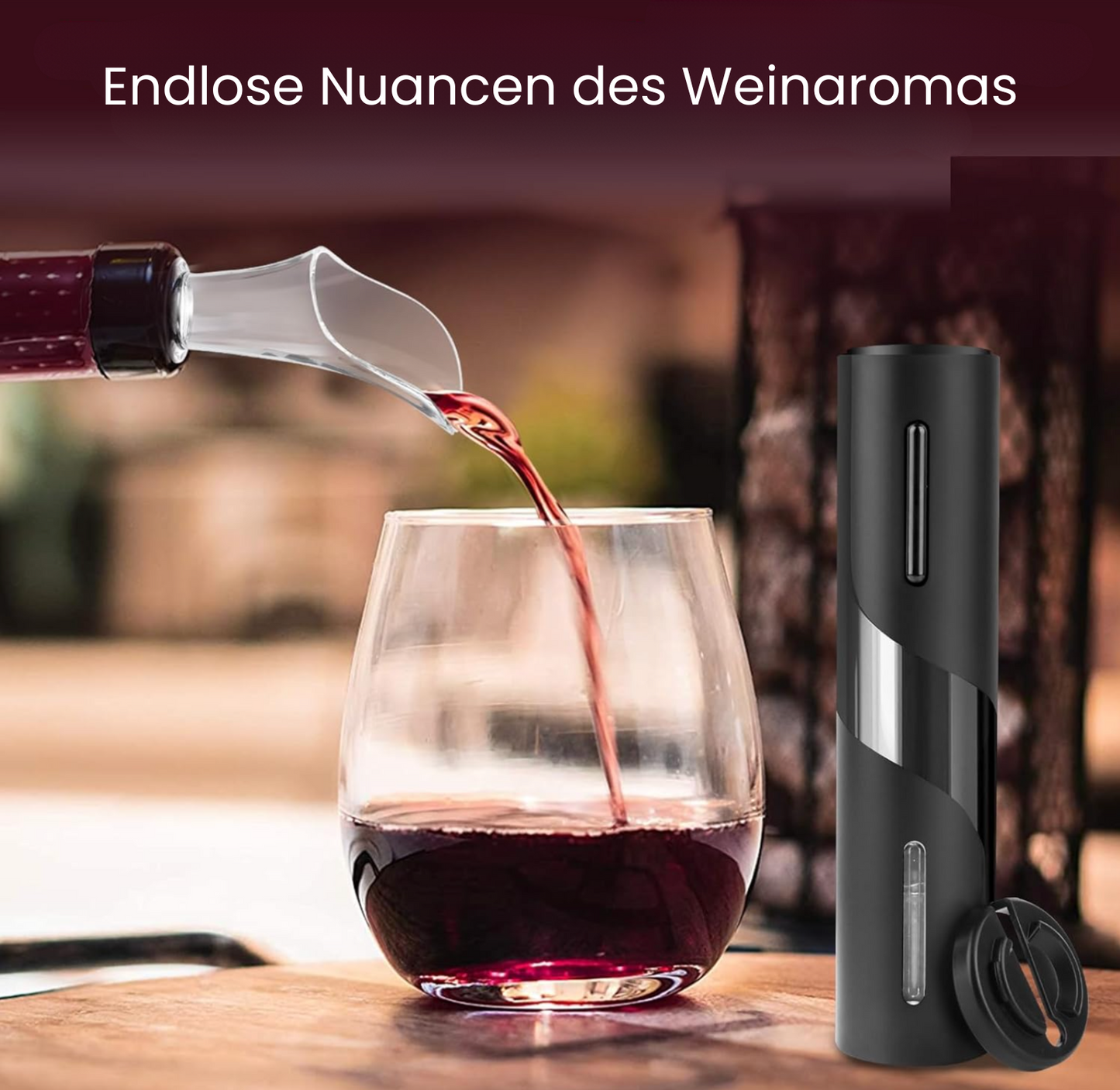 Elektrischer Weinöffner aus Edelstahl
