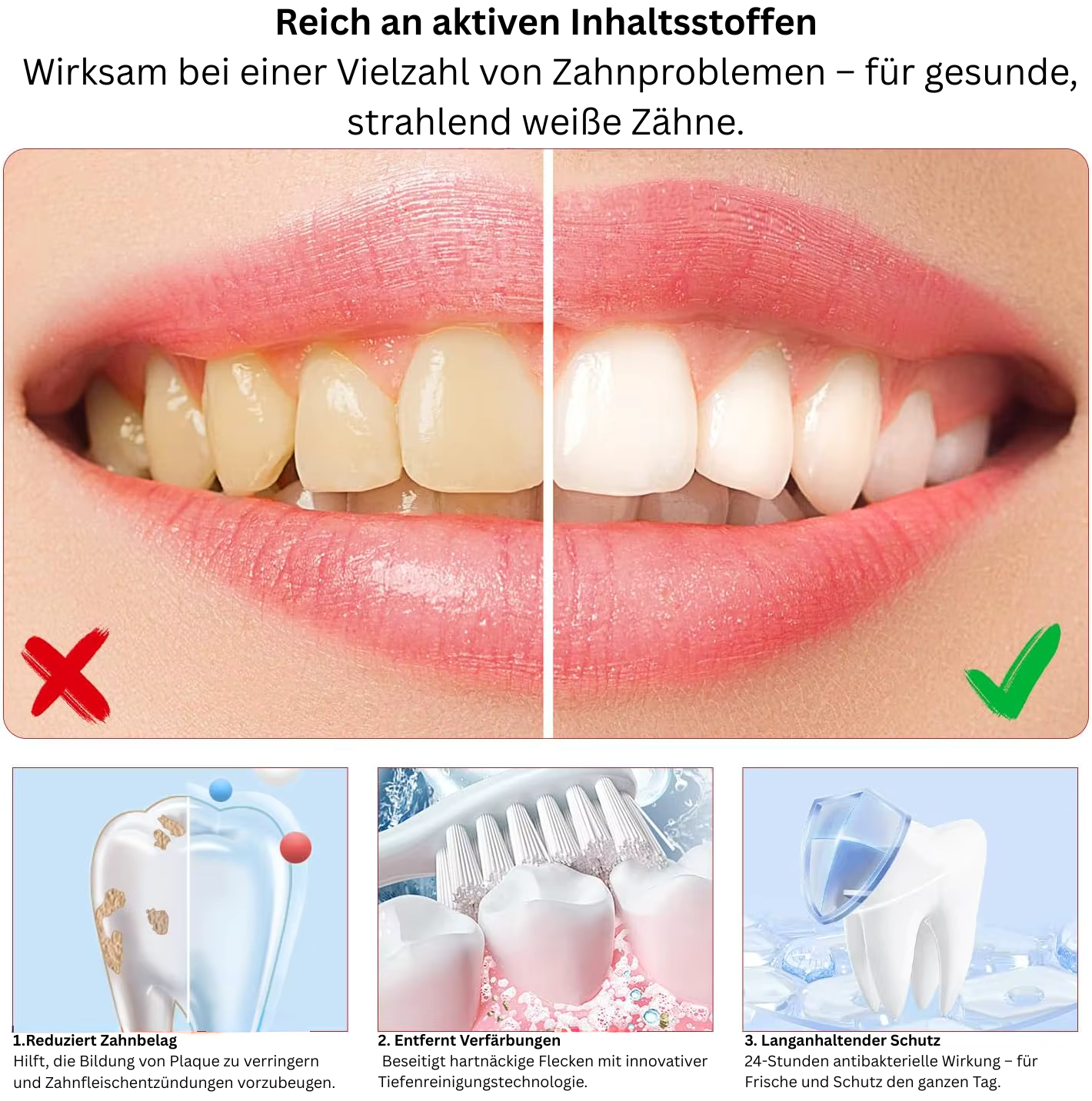 Sanfte Whitening Zahnpasta mit Niacinamid