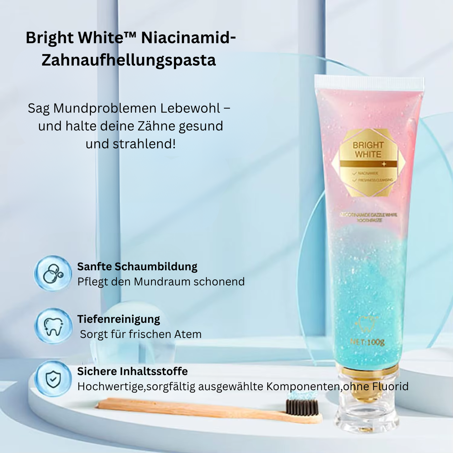 Sanfte Whitening Zahnpasta mit Niacinamid