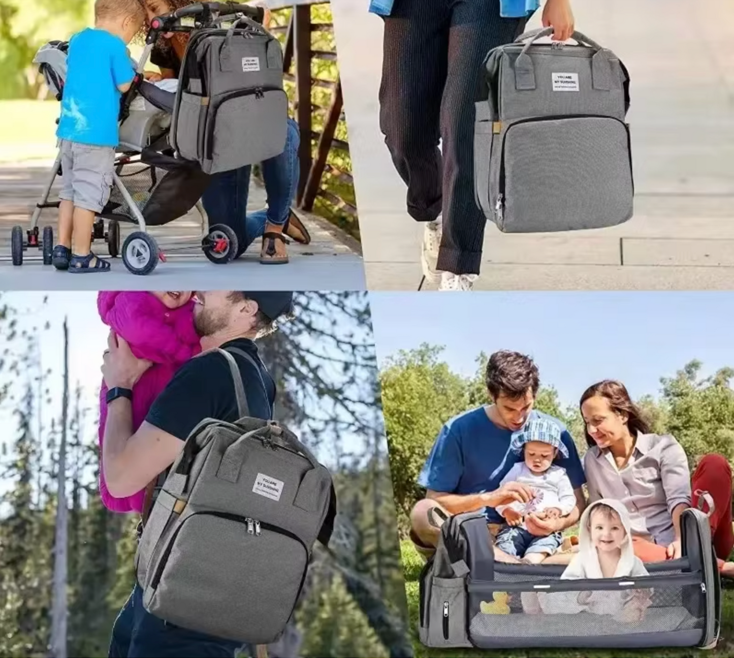 Faltbarer Bett/-und Wickel Rucksack