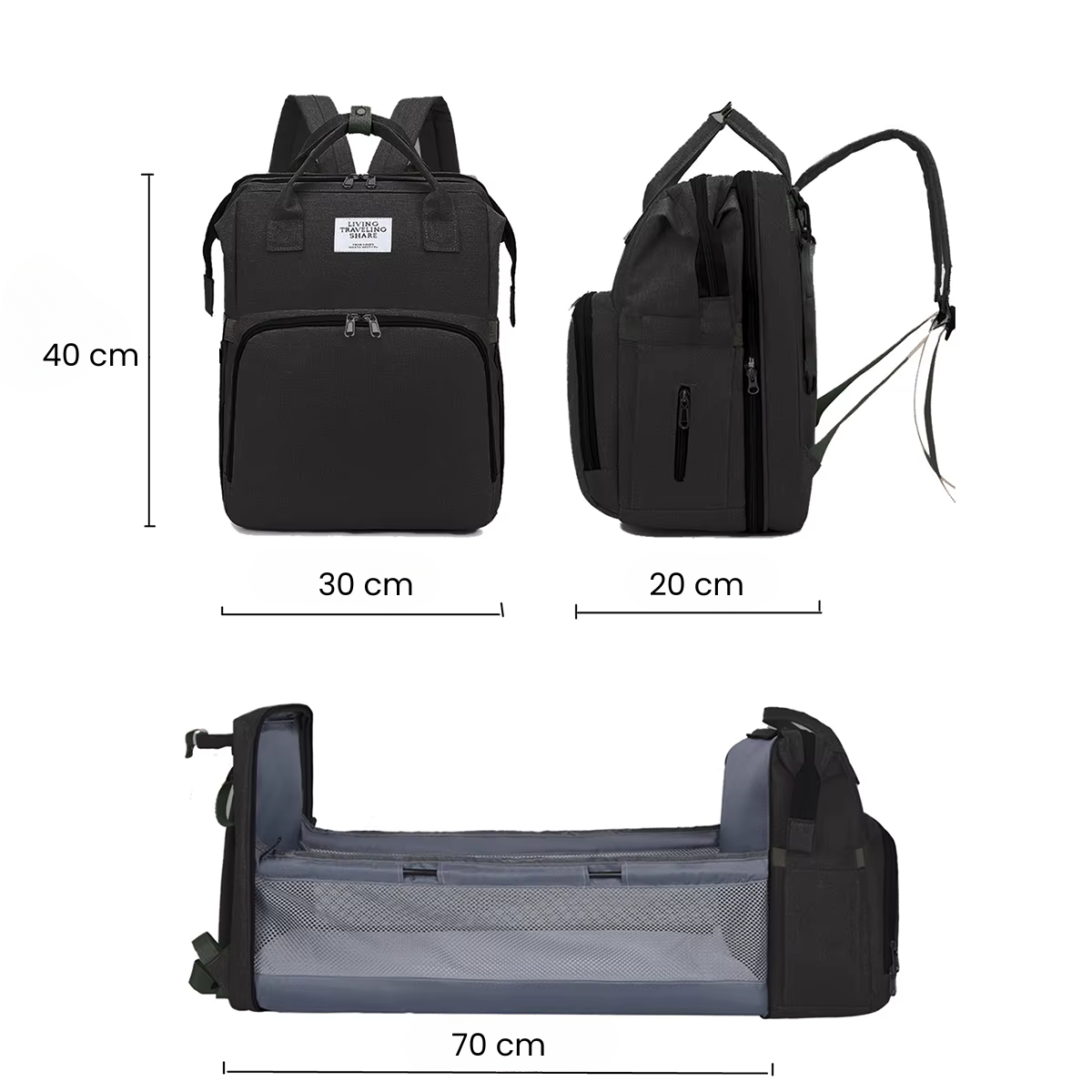 Faltbarer Bett/-und Wickel Rucksack