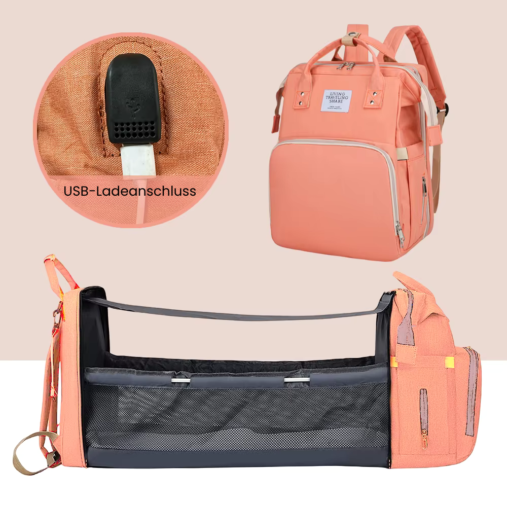 Faltbarer Bett/-und Wickel Rucksack