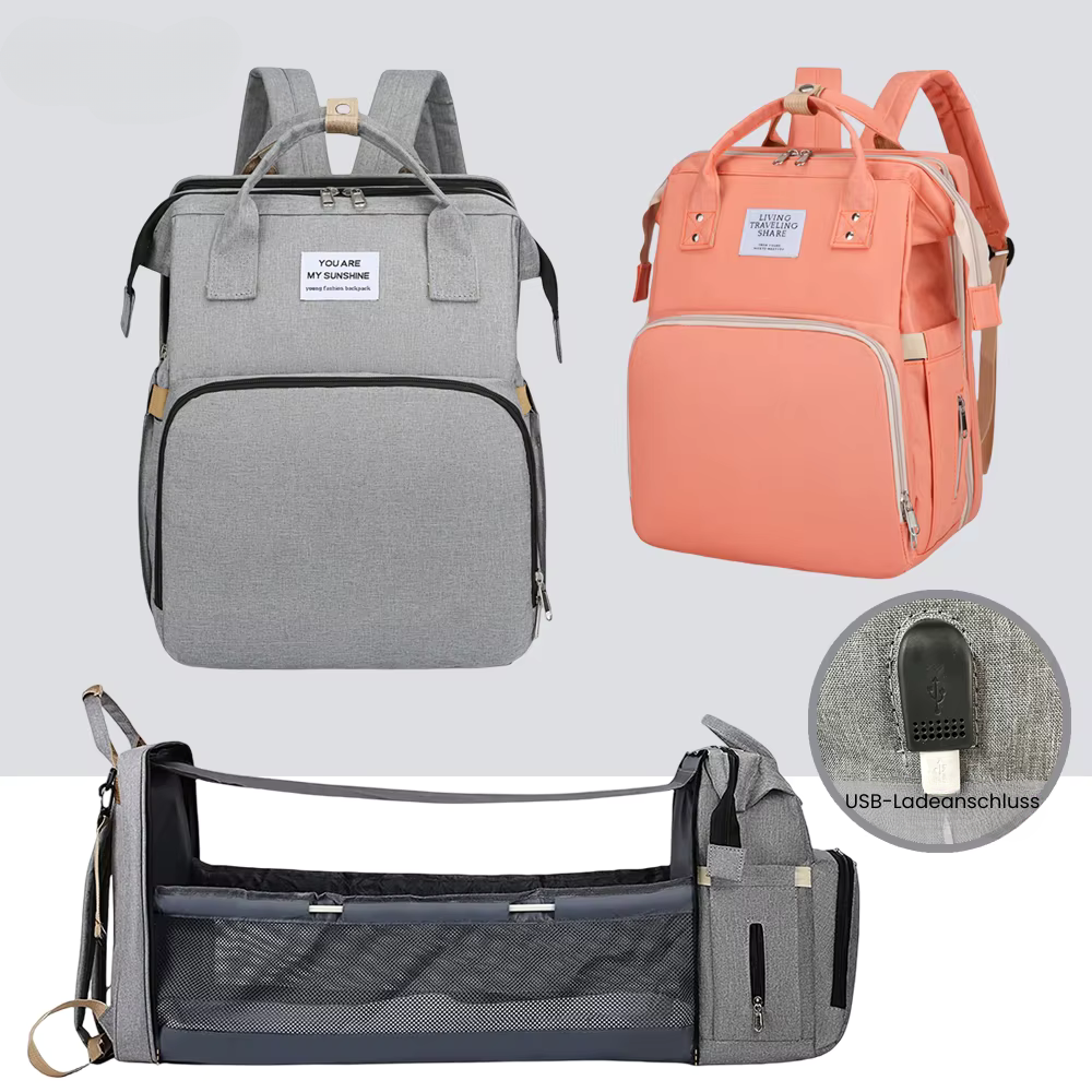 Faltbarer Bett/-und Wickel Rucksack