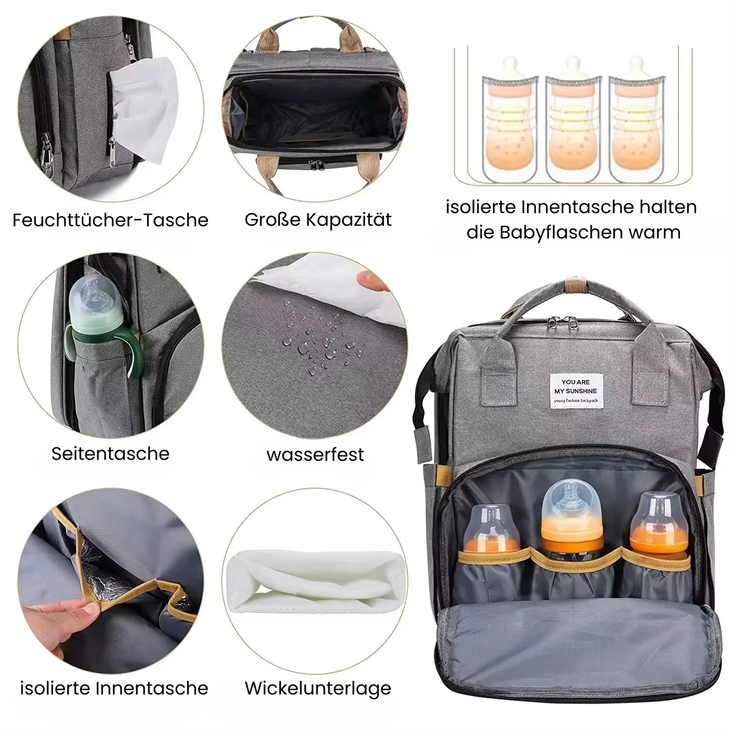 Faltbarer Bett/-und Wickel Rucksack